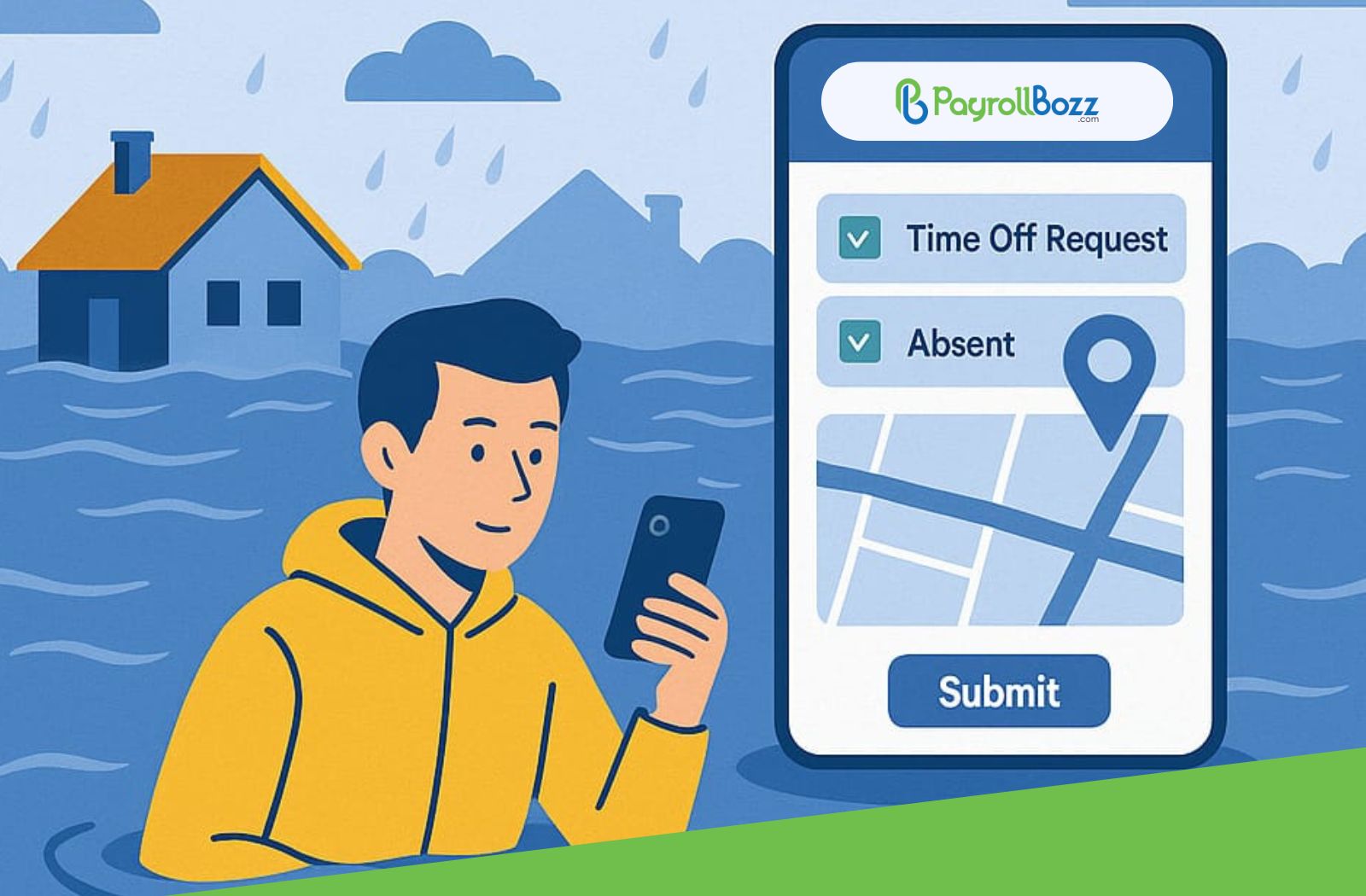 Banjir Datang Mendadak? Tetap Kendalikan Absensi Karyawan dengan HRIS